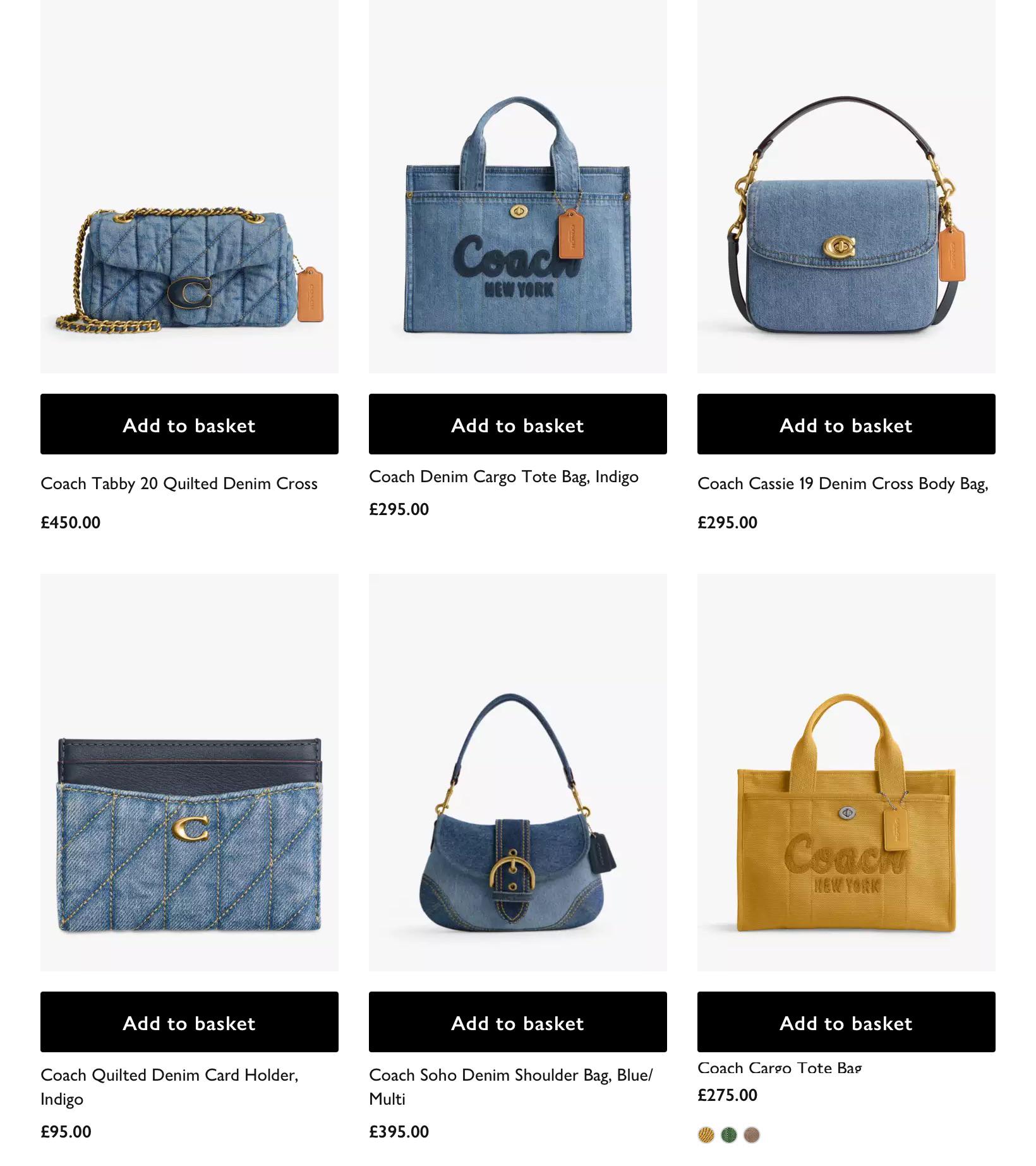 So it seems that Coach is dropping more denim bags : r/handbags