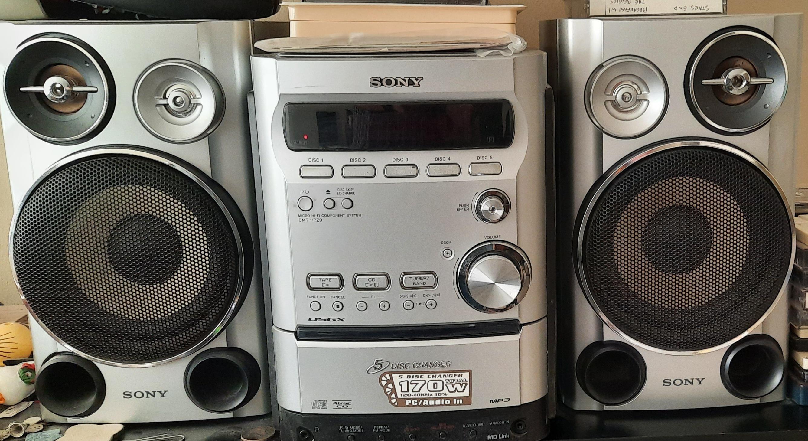 Meu novo sistema de som Micro Hi-Fi: um Sony CMT-HPX9! Eu o peguei