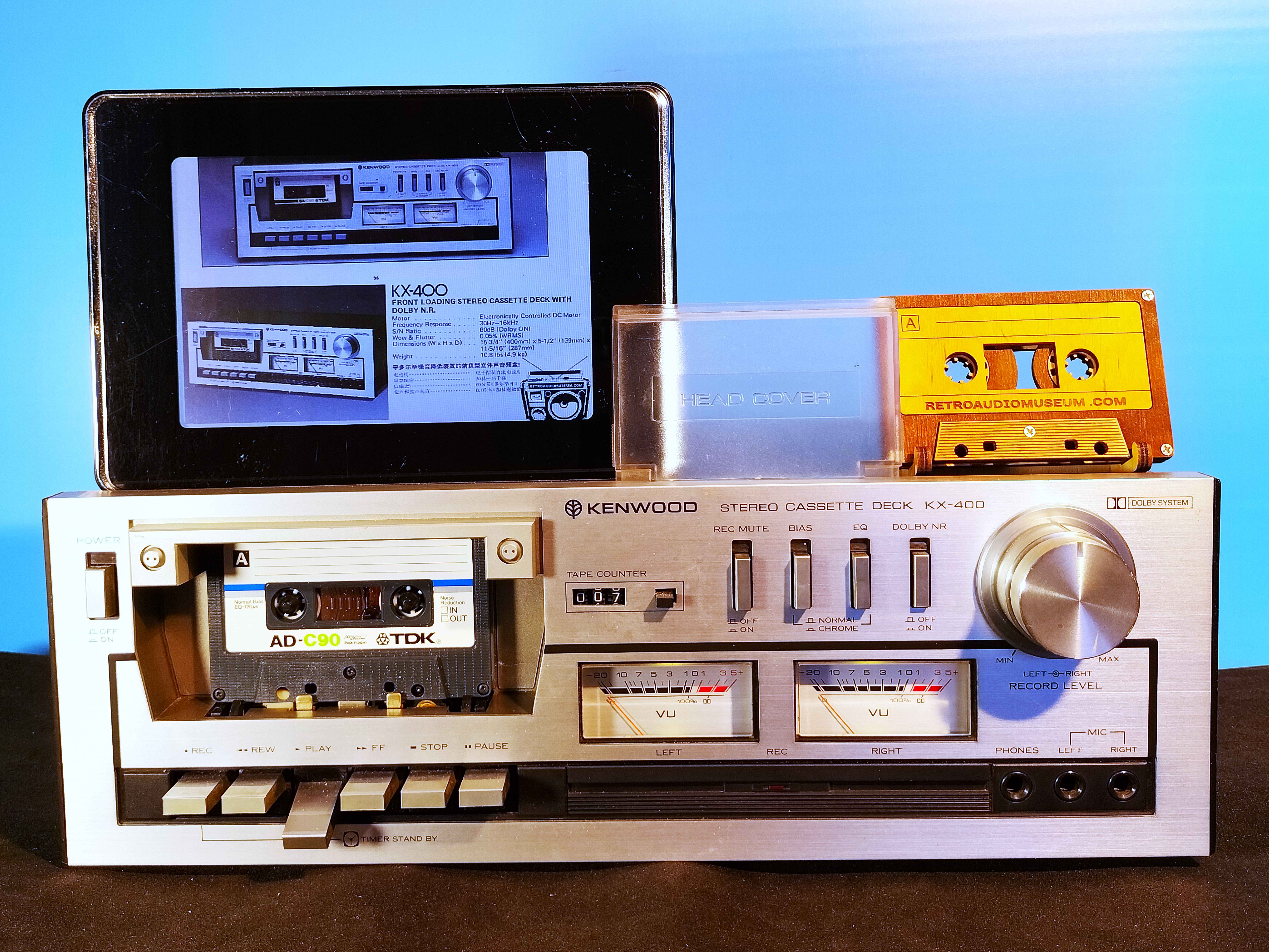 Kenwood KX-400 ステレオカセットデッキ、1980年日本製。Kenwoodが作っ