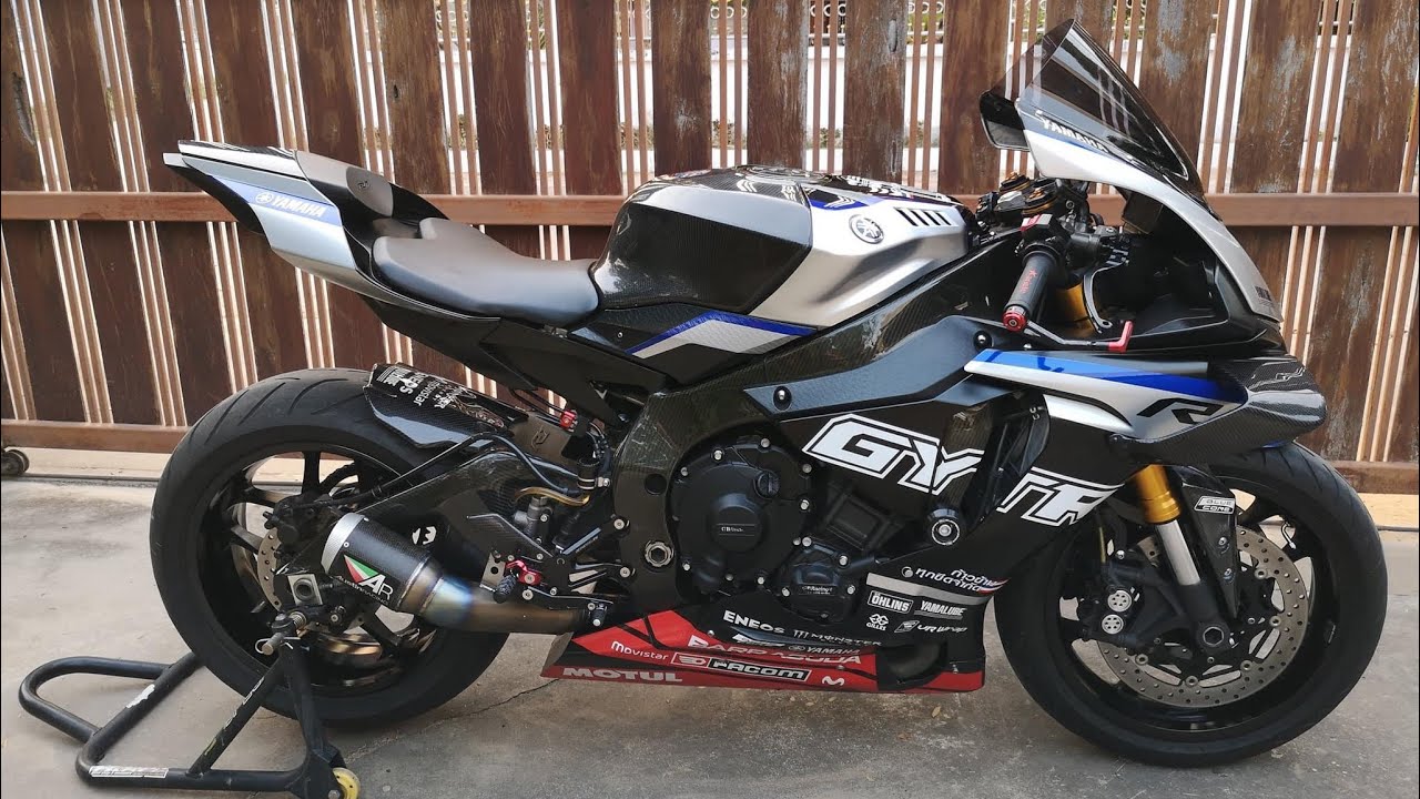 YAMAHA YZF R1 RN32 Austin Racing Exhaust System Sound (Full of