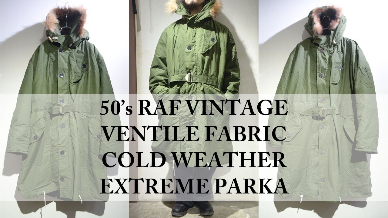 50's VINTAGE RAF COLDWEATHER VENTILE EXTREME PARKA DEADSTOCK Royal