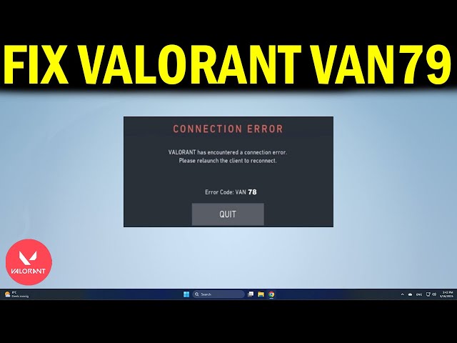 How To Fix Valorant Error Code Van 79 - YouTube