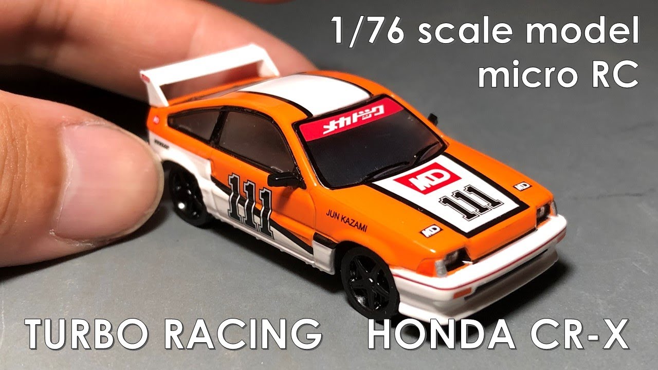 1/76 scale RC car TURBO RACING HONDA Mecha-doc CR-X - YouTube