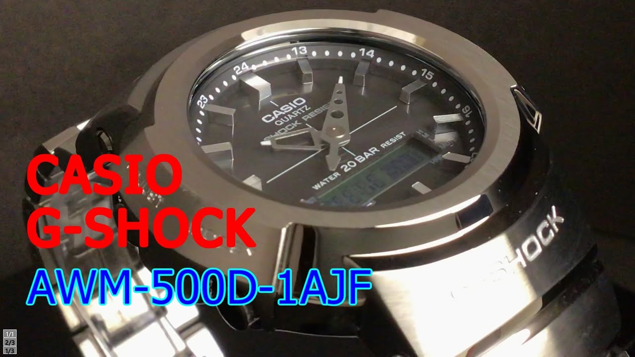 CASIO G-SHOCK AWM-500D-1AJF フルメタルモデル - YouTube