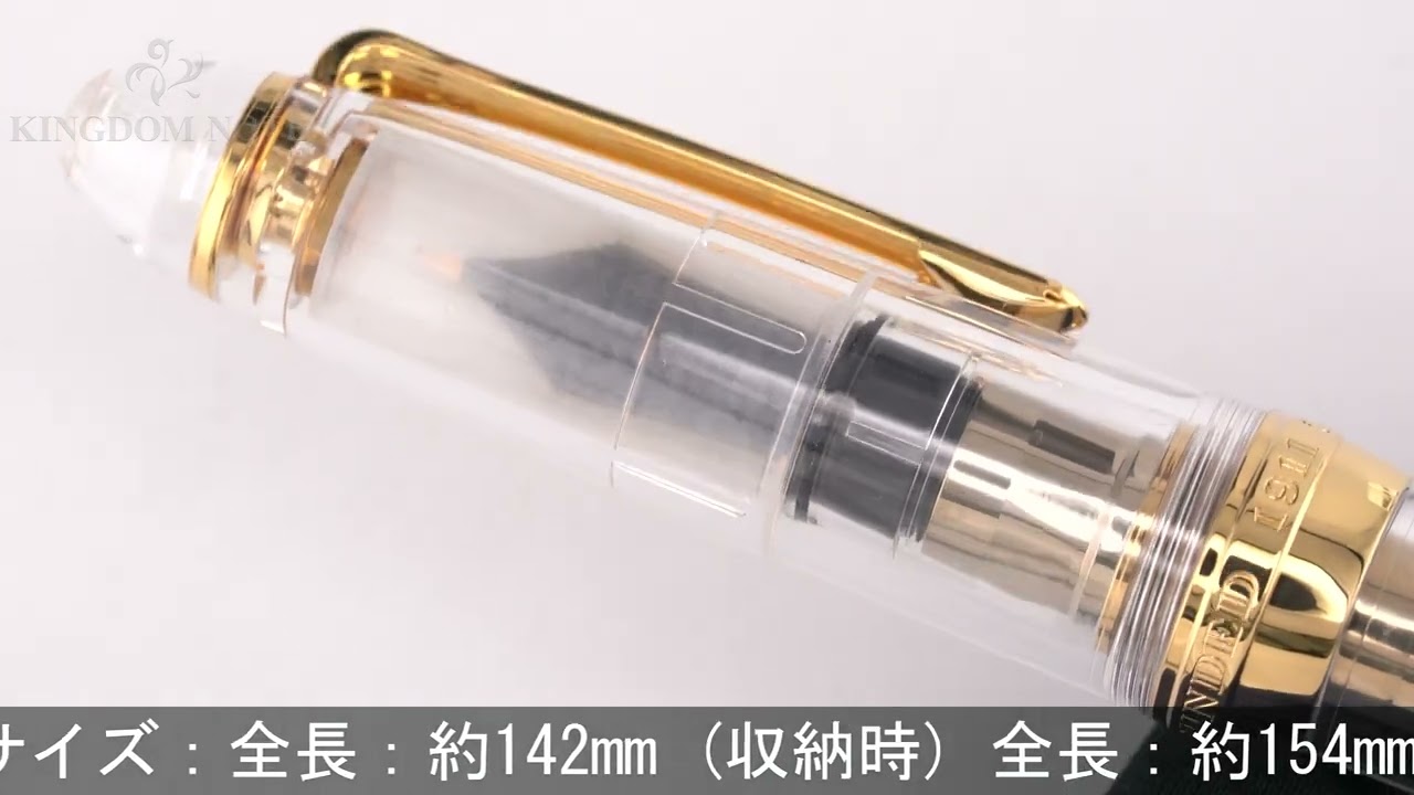 SAILOR セーラー 万年筆 透明プロフィット21 金 極細字 - YouTube
