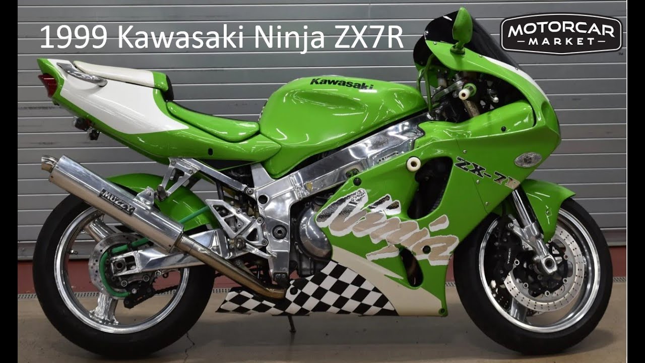 1999 Kawasaki ZX7R Walkaround Cold Start - YouTube