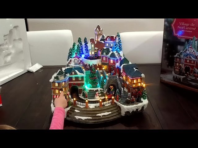 Animated Christmas Village with Music - Unboxing and Review - YouTube