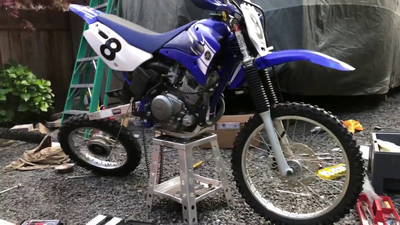How To: Yamaha TTR125 Rear Shock Spring Install/Upgrade - YouTube