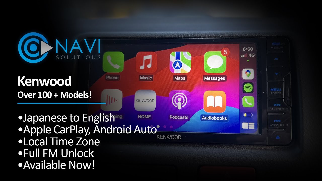 Kenwood Japanese to English with Apple Carplay & Android Auto