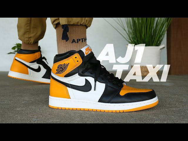 AIR JORDAN 1 TAXI Yellow Toe Review & On Feet - YouTube