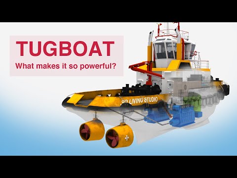 How a Tugboat Tows Ships 1000 Times Bigger - Z-Drive Tugboat - YouTube