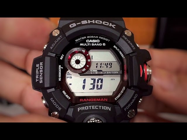 Basic Casio GW-9400J-1JF Rangeman G-Shock watch unboxing - YouTube