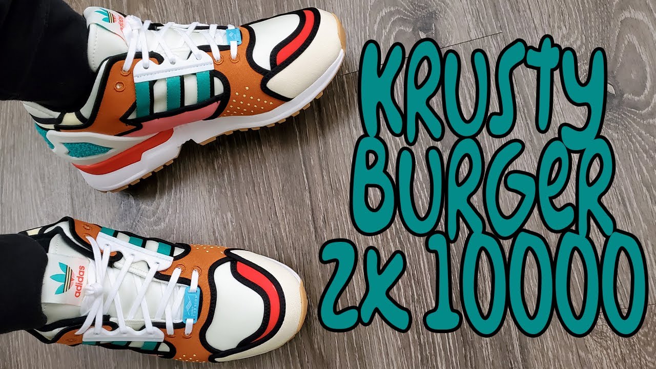The Simpsons x Adidas ZX 10000 Krusty Burger On Feet Review