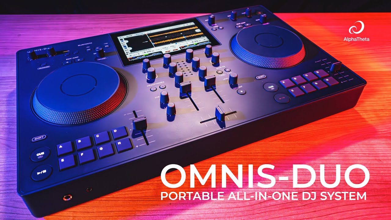AlphaTheta Omnis-Duo | Battery Powered All in One DJ Controller