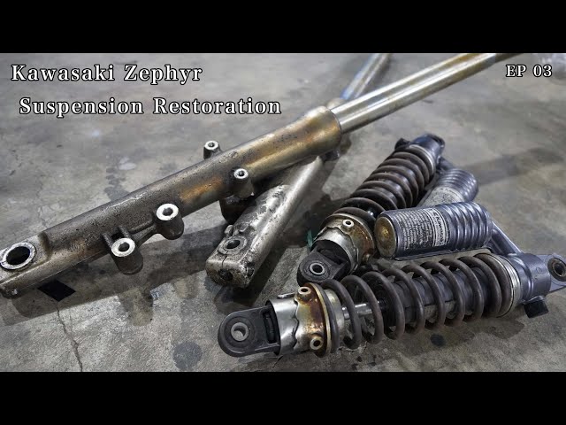 Kawasaki Zephyr Motorcycle Restoration Part 3] Suspension overhaul