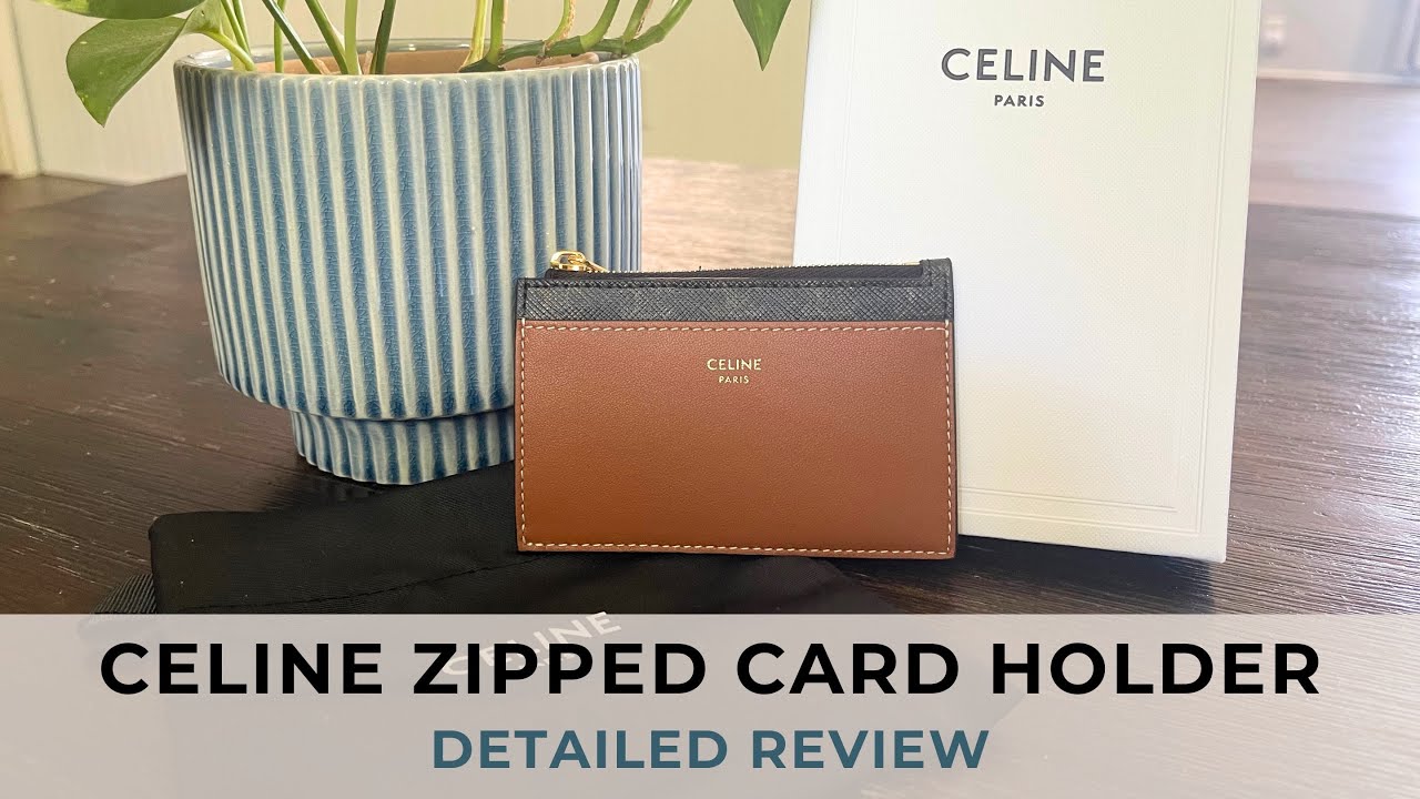 Celine Zipped Card Holder Unboxing & Review - YouTube