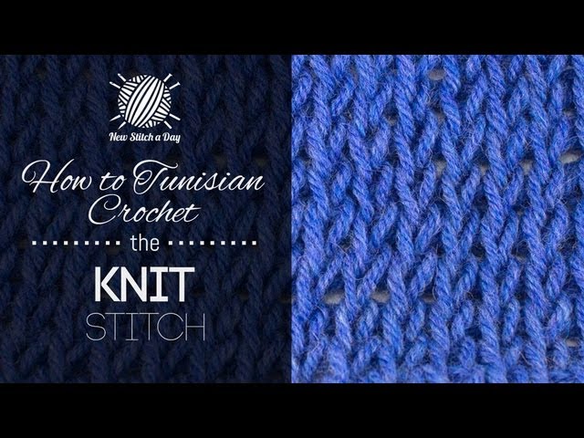 How to Tunisian Crochet the Knit Stitch (Left Handed) - YouTube