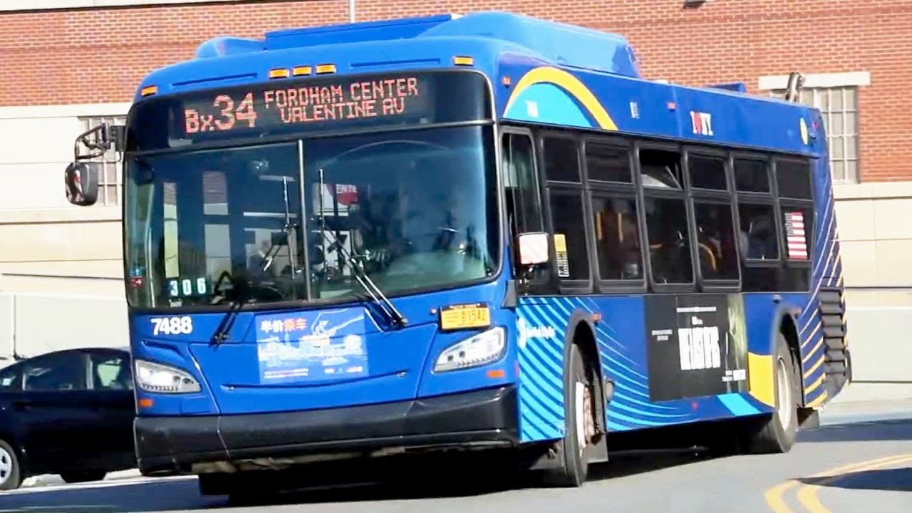 2018 New Flyer XD40 #7488 on the Bx34 at Kingsbridge Road and