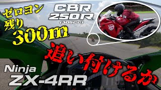 ZX-4RR vs CBR250R (305cc)] Kotori takes on a nearly standard ZX