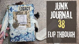 Blue Junk Journal Flip Through J38 - YouTube