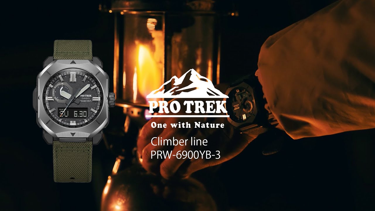 難燃クロスバンドを採用したPRW-6900YB(Camp編):CASIO PRO TREK - YouTube