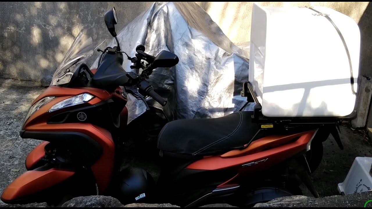 スライドキャリアとデリボックスで配達仕様に（トリシティ125） - YouTube