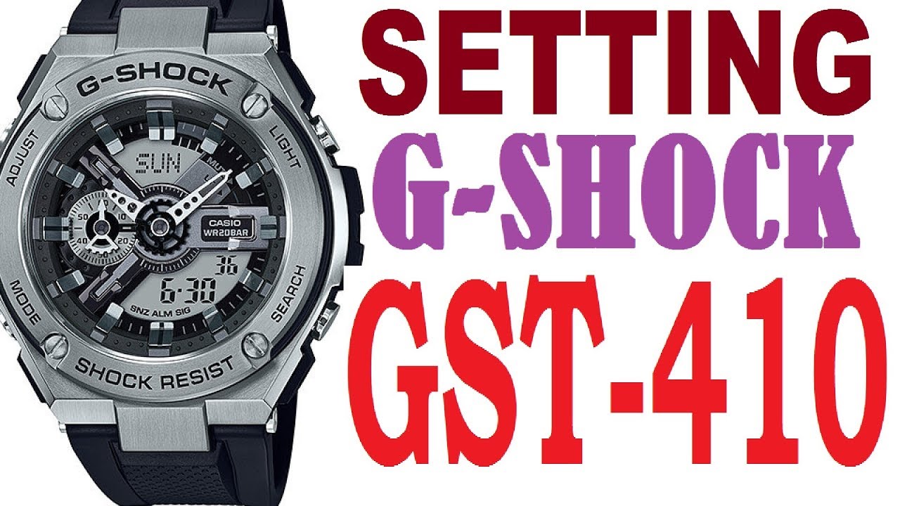 Setting Casio G-Shock GST-410 manual 5553 - YouTube