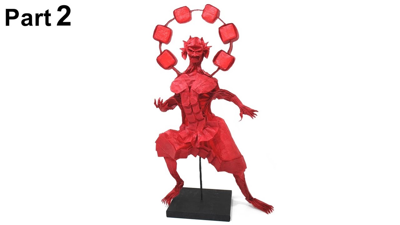 ORIGAMI GOD OF THUNDER Raijin TUTORIAL (Hojyo Takashi) PART 2