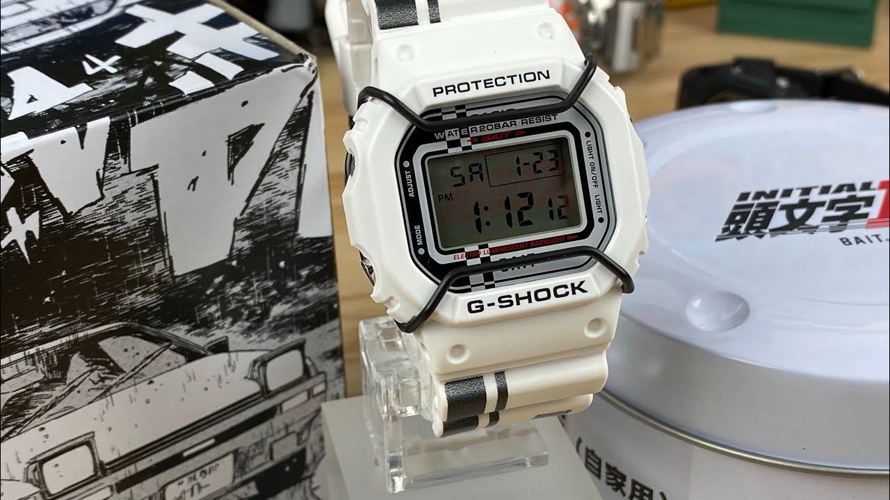 G-Shock dw5600BAIT20 Intial D square - YouTube
