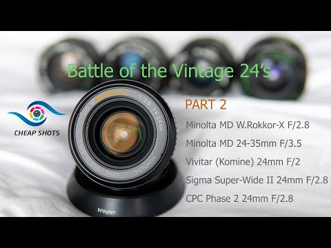 Another 4 24mm Lenses Compared to Minolta MD 24 f/2.8 Vintage
