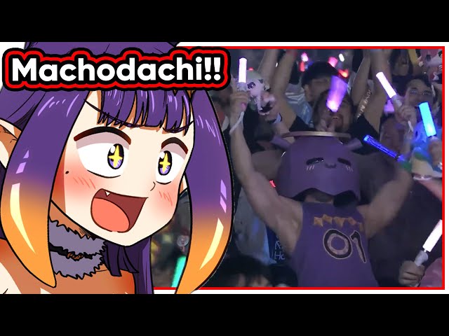 Ina saw the wild Macho Tako at the HoloFes concert - YouTube