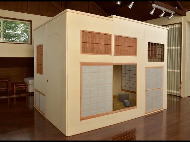 折りたたみ式茶室屏風 - YouTube