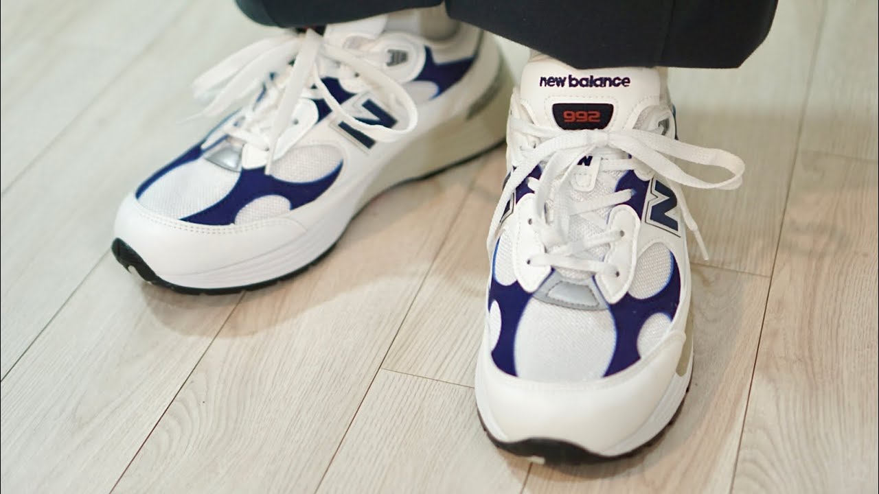 New Balance 992 Made in USA White Navy (M992EC) - YouTube