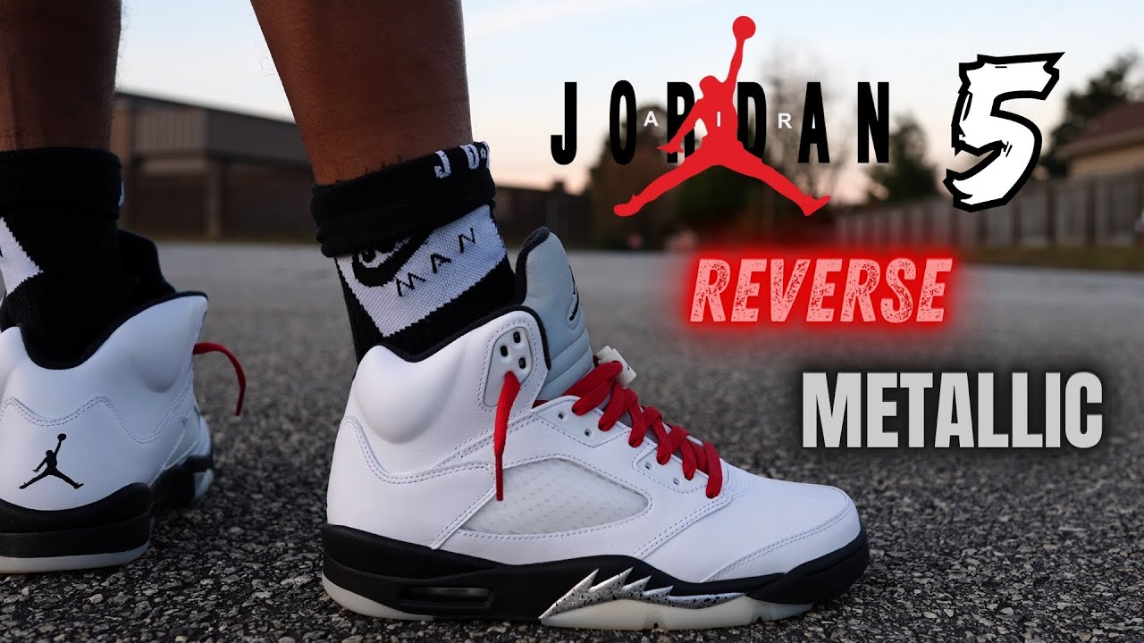 AN OG CLASSIC WITH A TWIST!! JORDAN 5 REVERSE METALLIC DETAILED