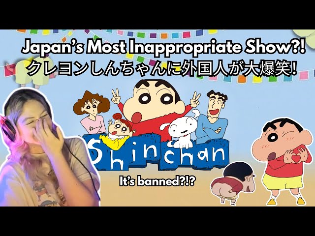 Reacting to Japan's Weirdest Show – Crayon Shinchan | 外国人が