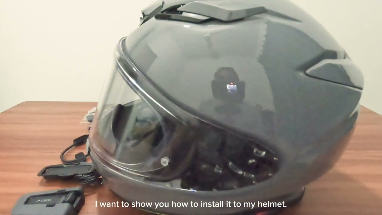 Cardo Packtalk Edge on Shoei NXR2 - YouTube