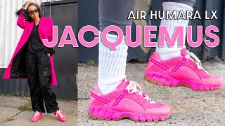 ON TREND! JACQUEMUS x NIKE AIR HUMARA LX Pink Flash On Foot Review
