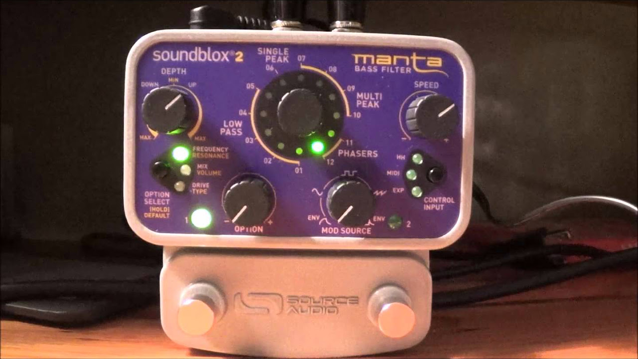Soundblox 2 Manta Bass Filter: Effects Pedal Demo - YouTube