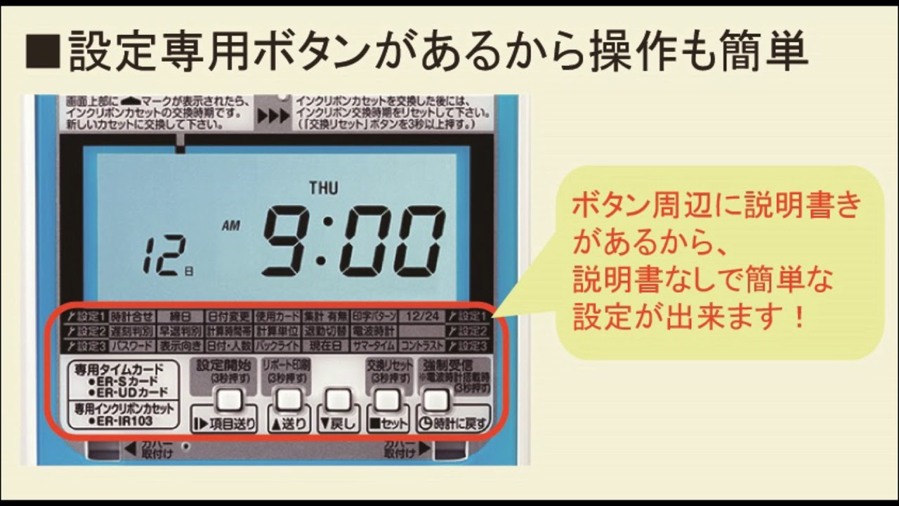マックス タイムレコーダ ER-80SUW 1台 - アスクル