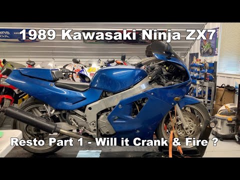 1989 Kawasaki ZX7 Restoration - Part 1 - Will it even turn over