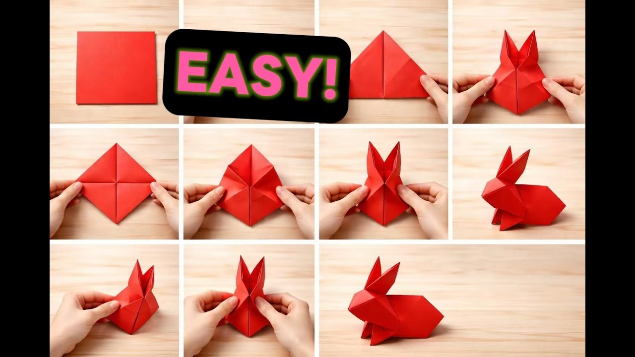 How to Fold a Paper Rabbit within 2 Minutes. - YouTube