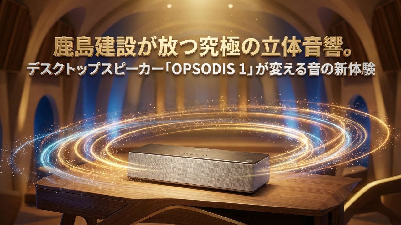 鹿島建設が放つ究極の立体音響。デスクトップスピーカー「OPSODIS 1