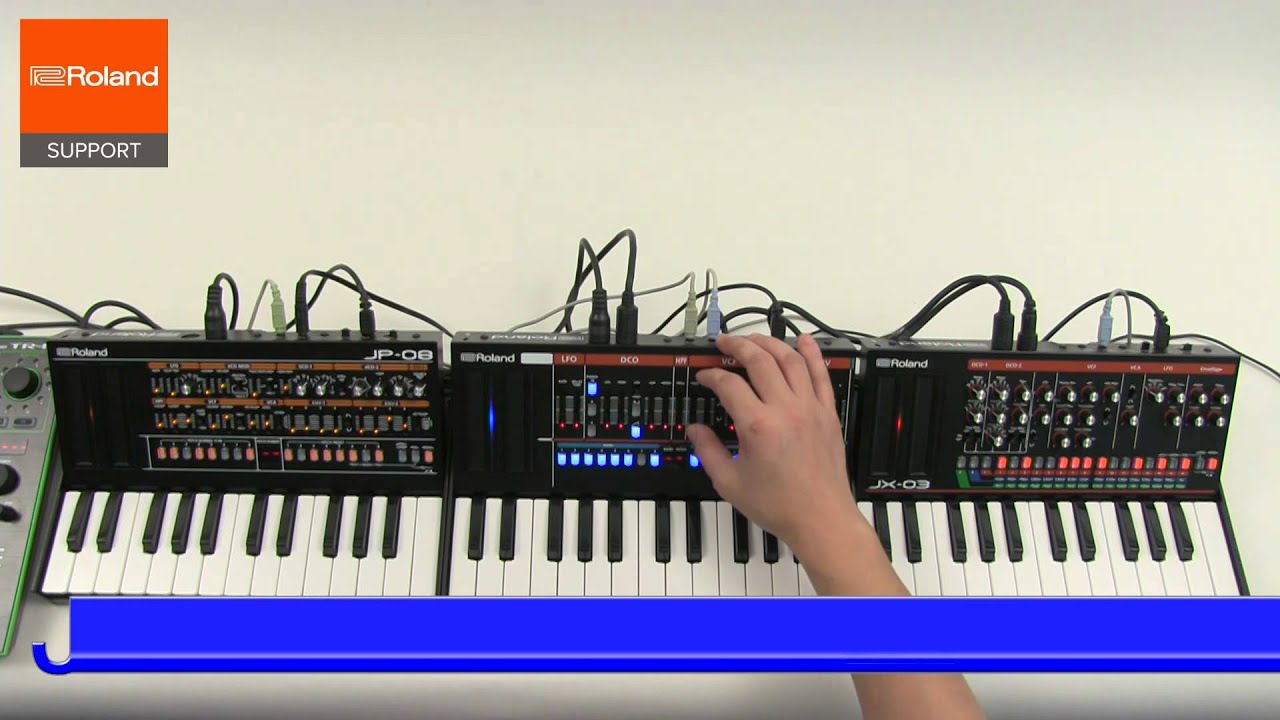 Roland Boutique JP-08 JU-06 JX-03 を Step Sequencer で同期させる
