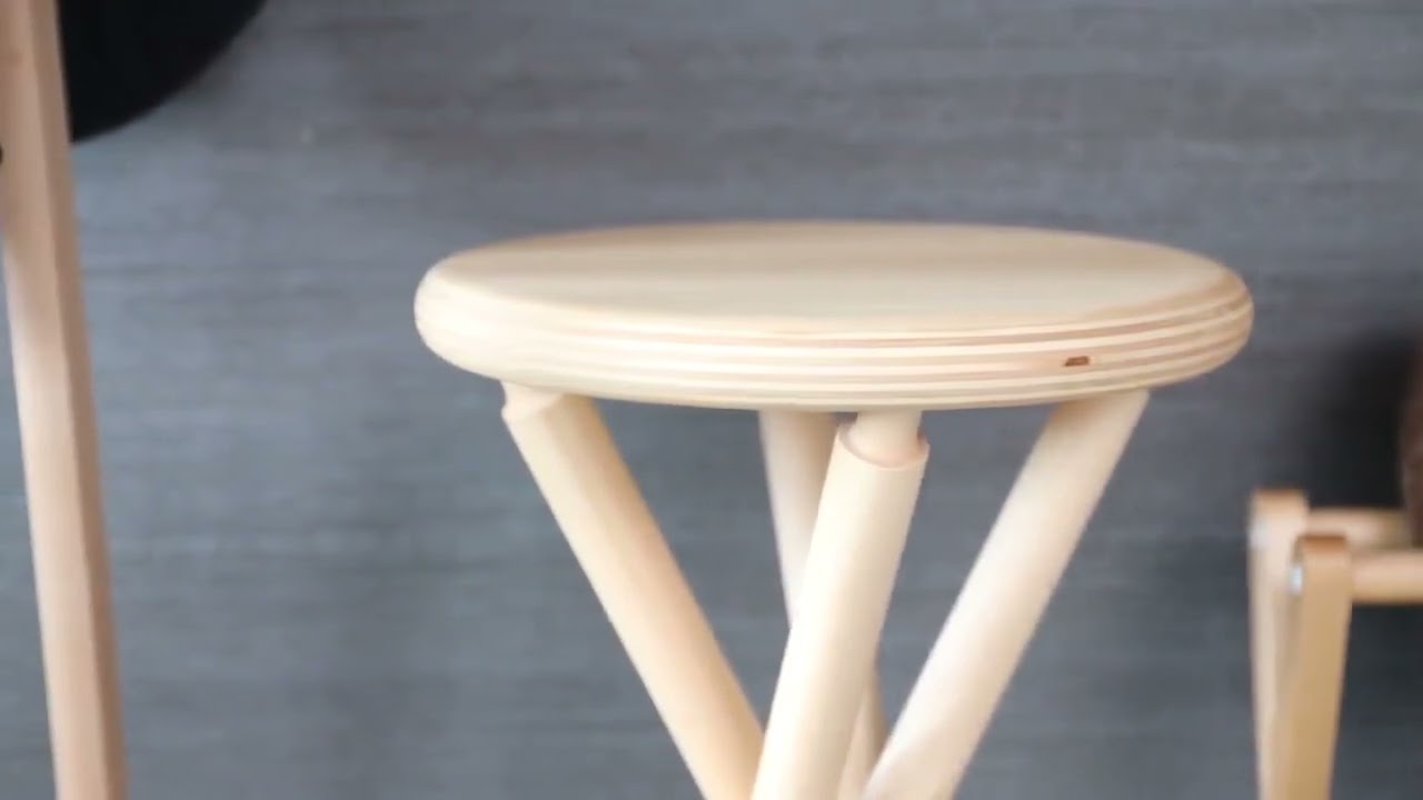 旭川家具 樹工房 リンクルスツール 国産家具 無垢 スツール | MUKU工房