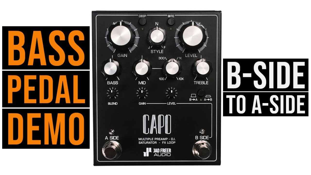 CAPO Bass Preamp DI Pedal Demo - B-SIDE INTO A-SIDE