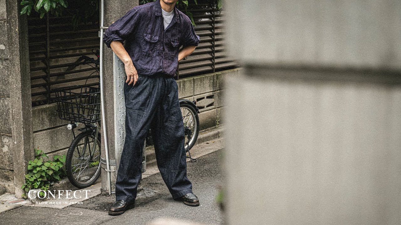 OLD THINGS】振り切ったオーバーサイズ / リネンシルクスモックシャツ