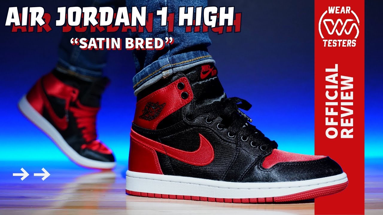 Air Jordan 1 High OG Satin Bred - YouTube