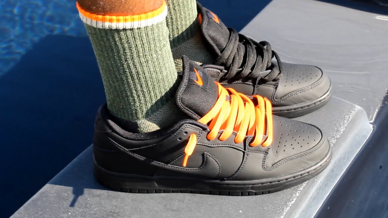 Nike SB Dunk Low Pro Orange Label Triple Black Review and on Feet