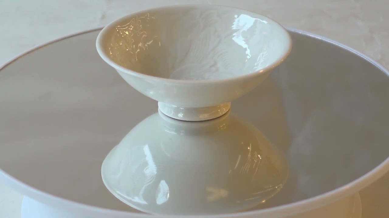 美濃焼 人間国宝 塚本快示 快山窯 白磁酒器 回してみました - YouTube