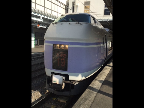 e351系スーパーあずさ15号乗車 松本駅で切り離し 2017.2.7 - YouTube